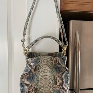 Brahmin Amelia Mini Snake print